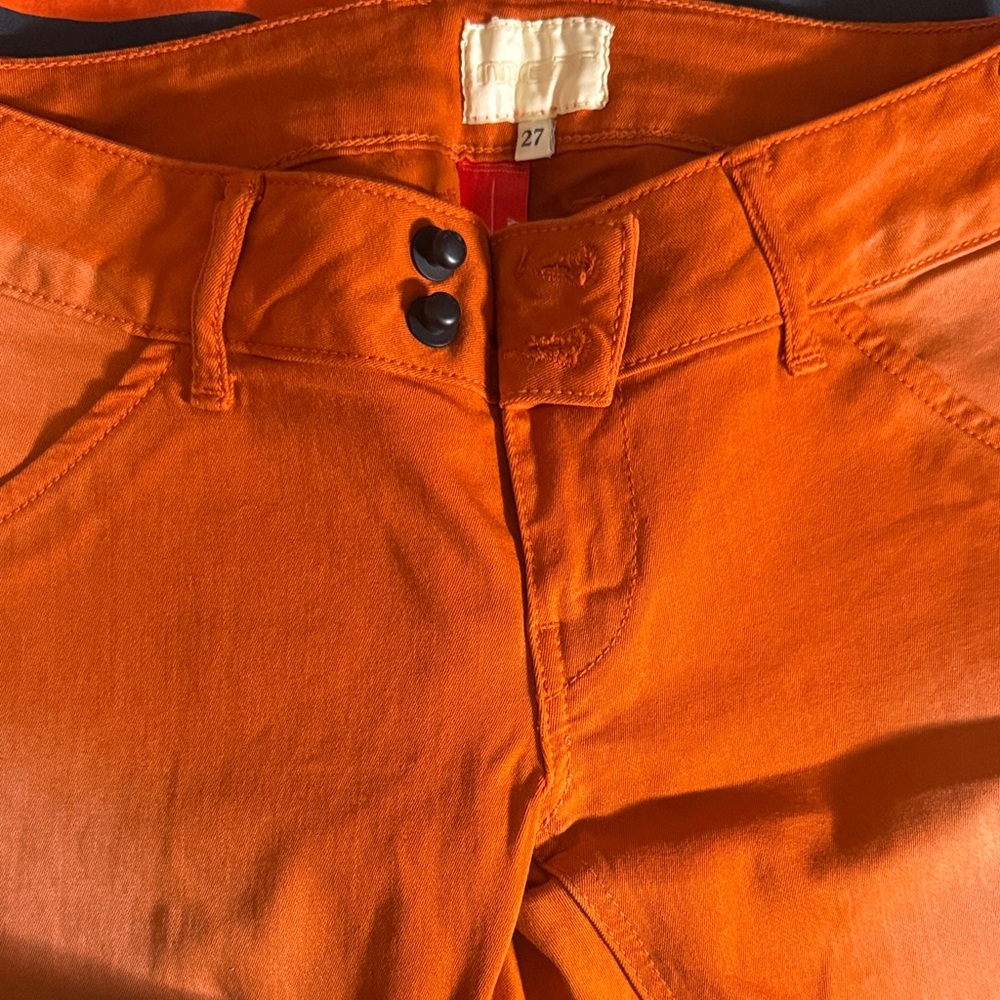 The MET skinny Bright Orange jeans Pants like new size 27